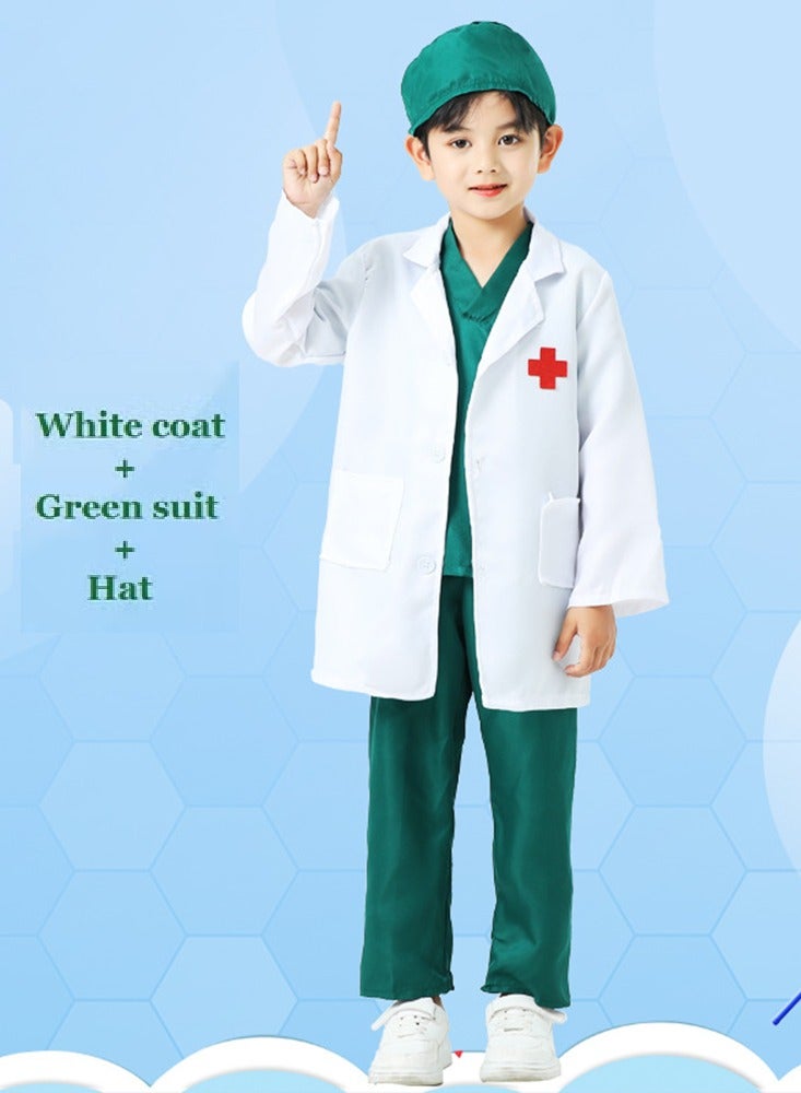 Gasin Doctor Costume for Kids Doctor Coat Boy and Girl Doctor Suit for Career Day Cosplay Dress Up - Image 1